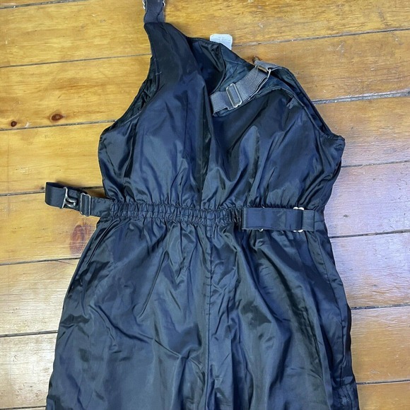 Vintage Midwest Fox Point Bib Snow Pants Overalls Womens L Solid Black - Picture 5 of 5